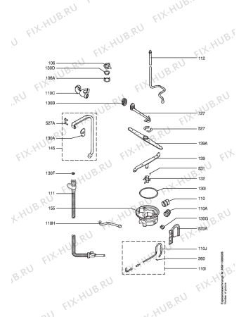 Взрыв-схема посудомоечной машины Privileg 6500W,10767 - Схема узла Hydraulic System 272